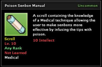 More information about "Poison Senbon Technique"